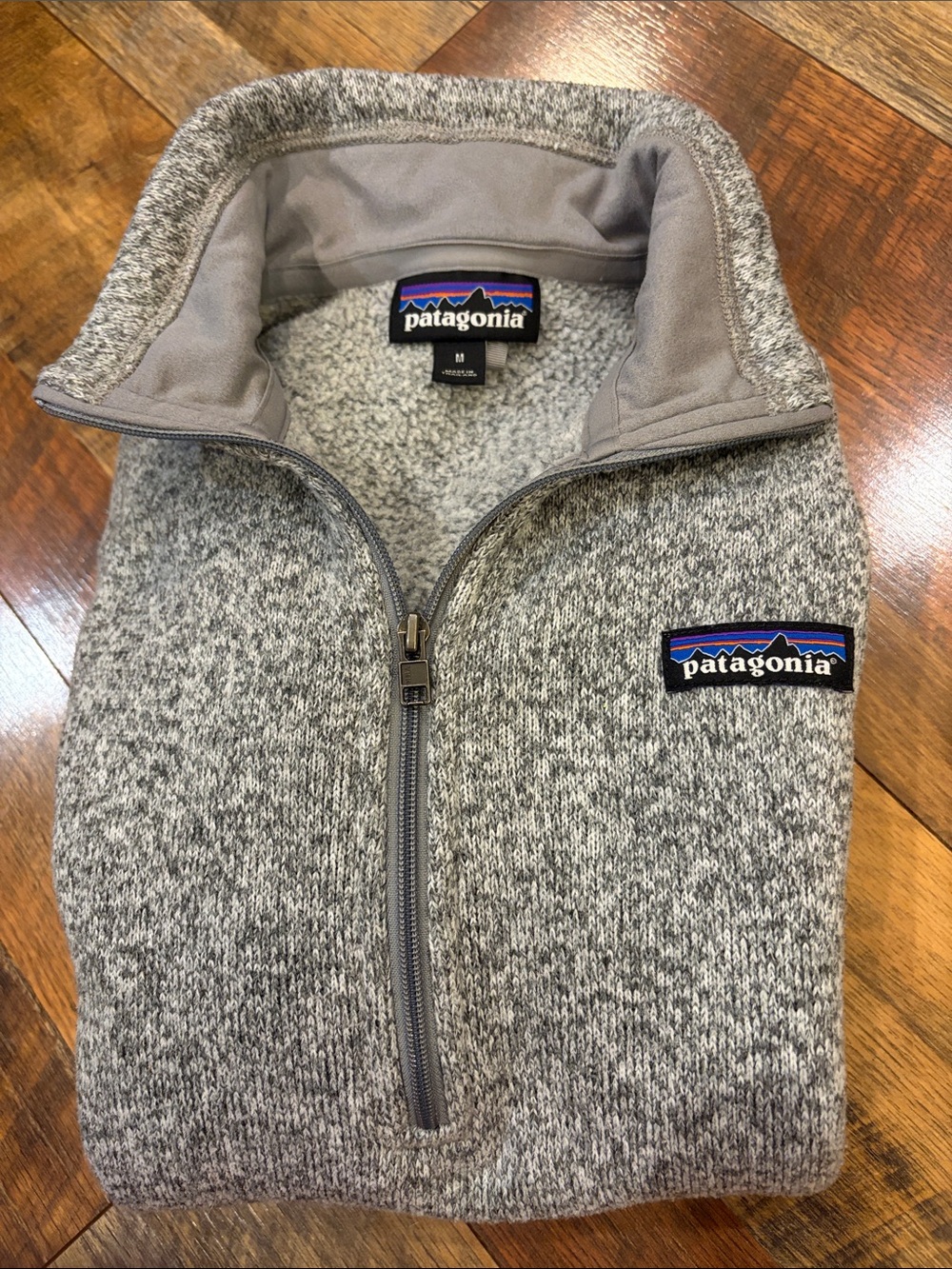 Patagonia Gray Heathered Sherpa Half-Zip Jacket